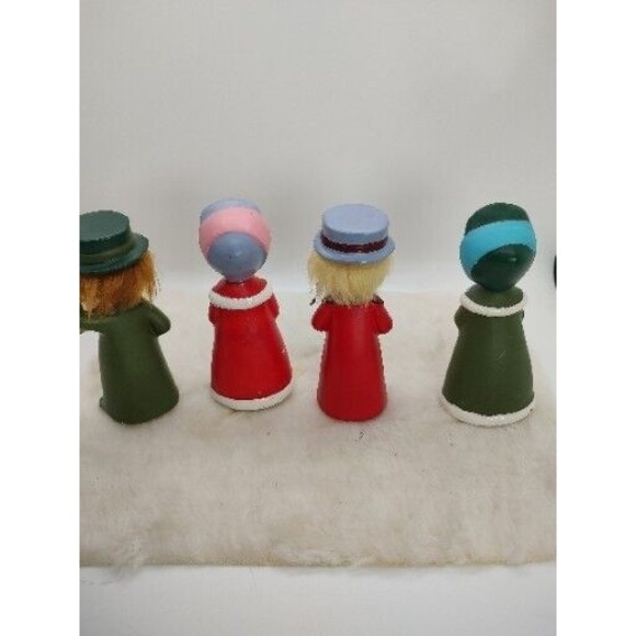 Napcoware collectable Carolers w/ Hair Figurines 7974 Japan Set Of 4 - Picture 11 of 15